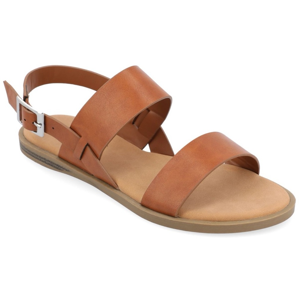 Brand new Journee Women's Lavine Wide Width Multi Strap Flat Sandals